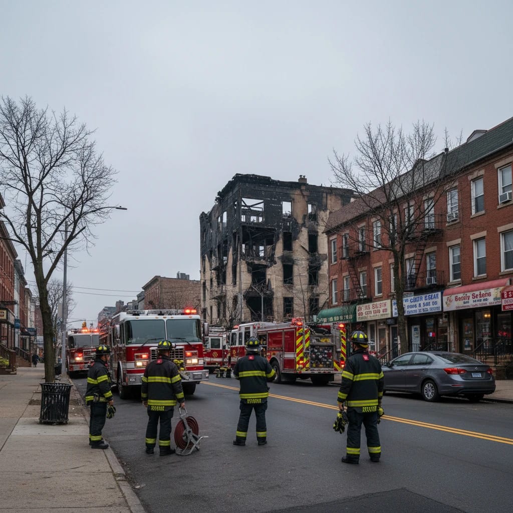 Four-Alarm Fire Claims Three Lives Near Cross Bay Boulevard in Queens