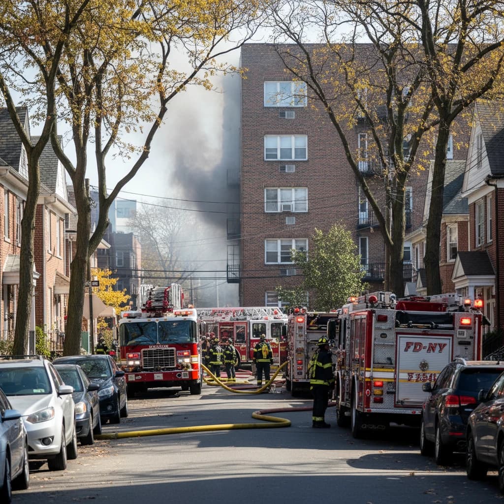 Howard Beach Commuters Face Delays as FDNY Battles Apartment Blaze