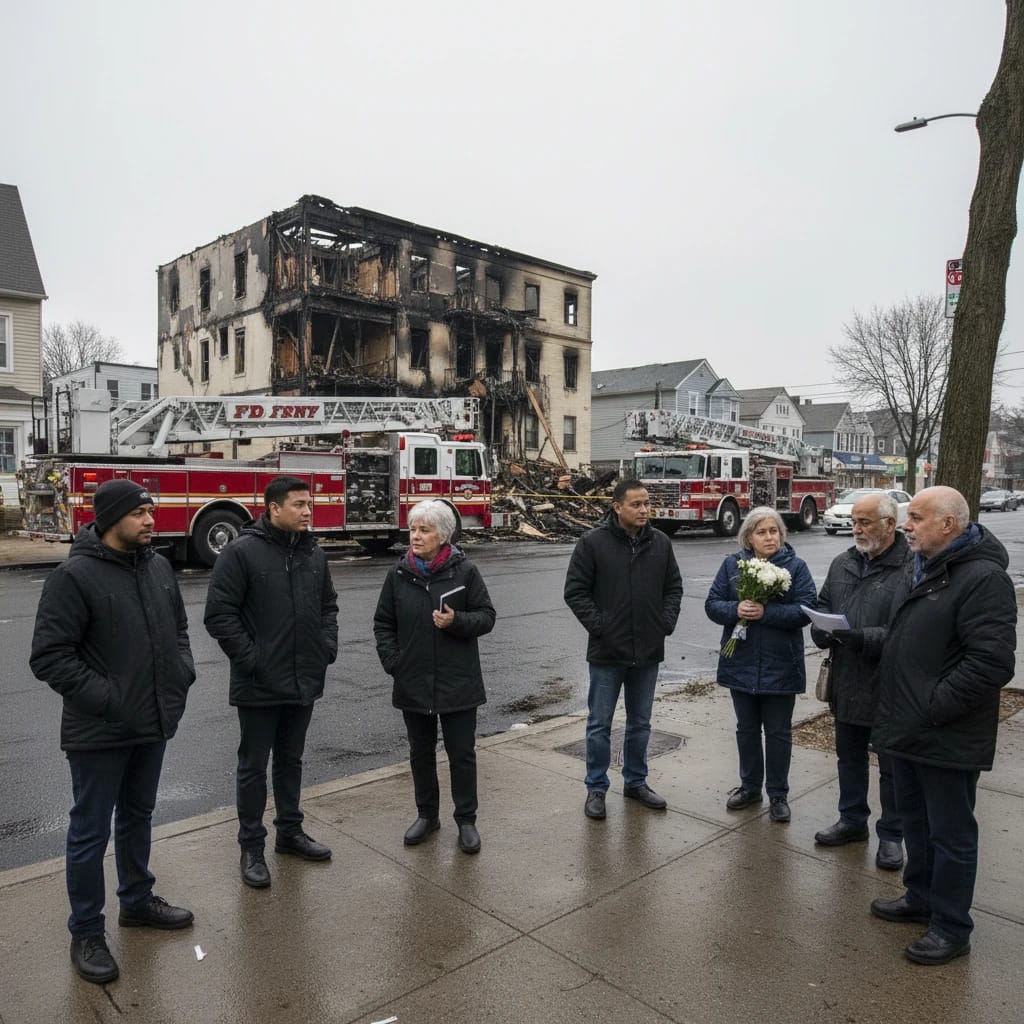 Howard Beach Residents Mourn After Tragic Cross Bay Boulevard Fire Claims Three