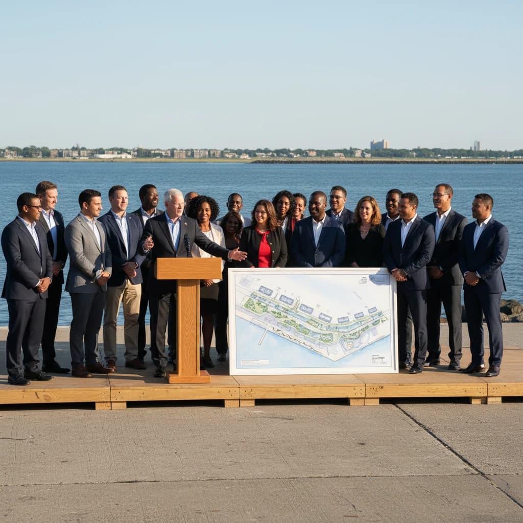 Mayor Adams Unveils $35 Million Cross Bay Boulevard Waterfront Revitalization