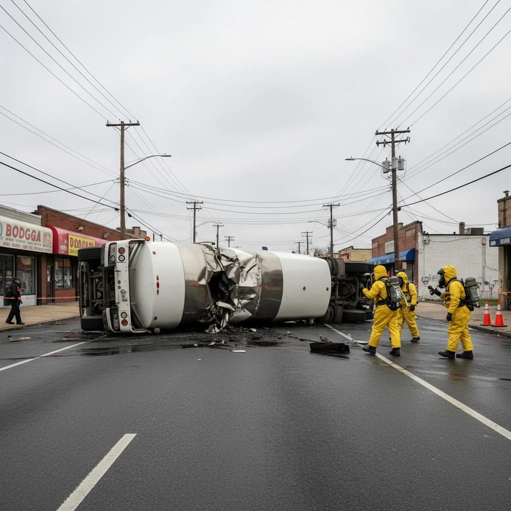 Queens Tanker Spill Spreads 2,000 Gallons of Fuel Near Cross Bay Boulevard