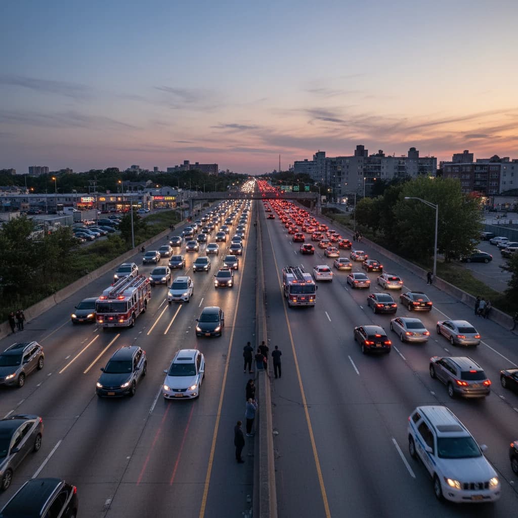 Six Injured in Fiery Belt Parkway Crash Impacting Queens Commute